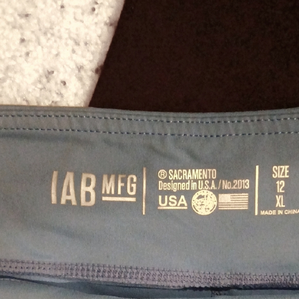 IAB Women's Athletic Shorts - Black and Blue - Picture 2 of 3